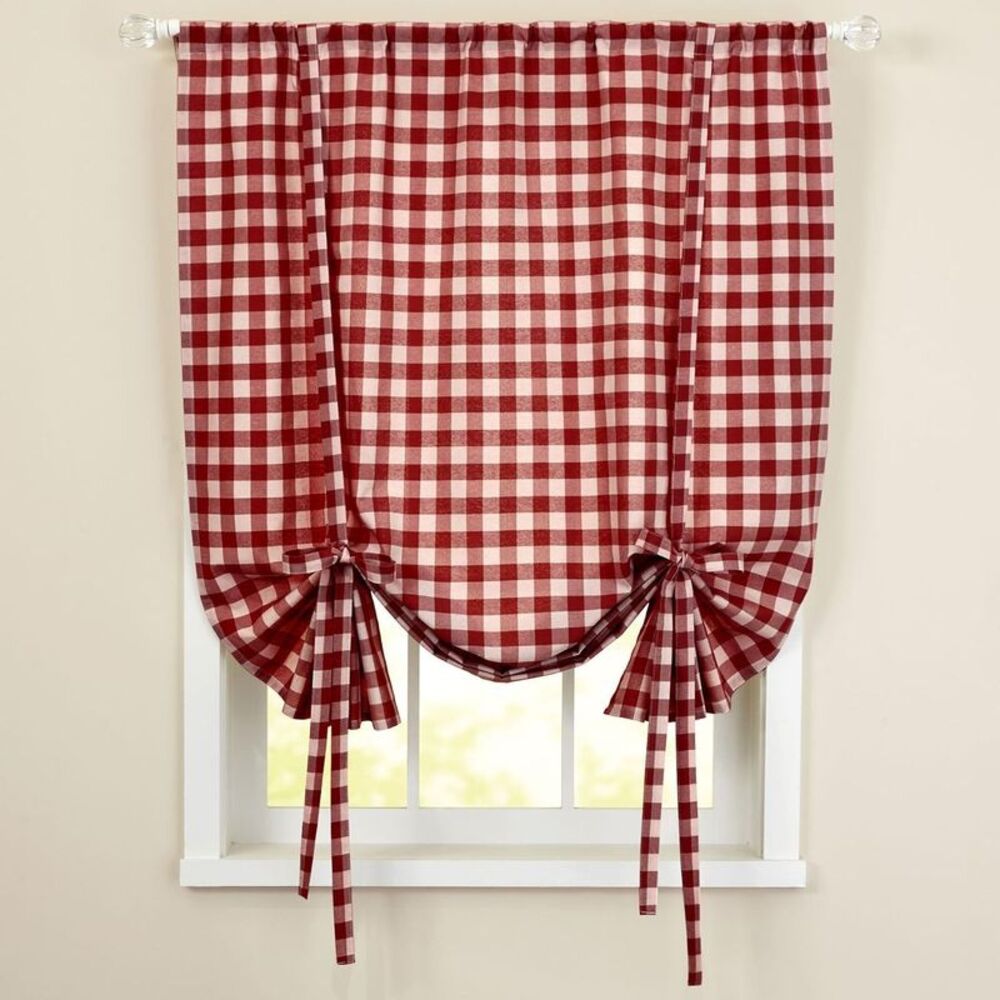 Sweet Home Collection Kitchen Window Curtain Panel Treatment Decorative Buffalo